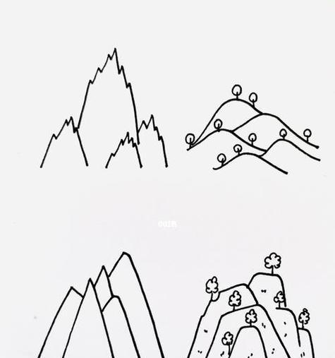 如何画出美丽的山地植物图画？